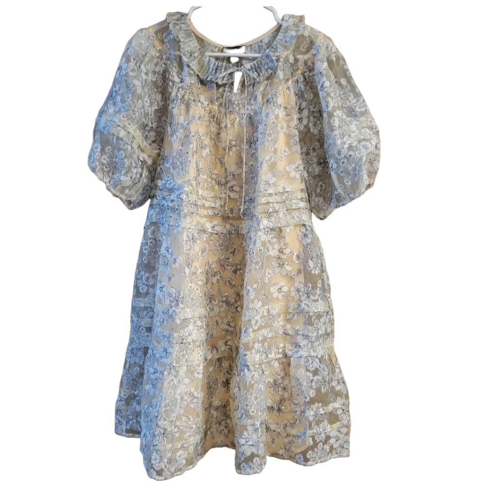 🎀HP🎀 NWT ANTHROPOLOGIE/Current Air Los Angeles Organza Dress Women's Sz M - Picture 6 of 6